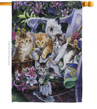 Purfect Gardening Buddies House Flag Dog 28 X40 Double-Sided Banner - £29.80 GBP