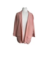 Chicos Womens Open Front Blazer Size 2 Large Blush Pink 3/4 Dolman Sleev... - £19.61 GBP