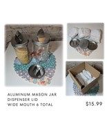 6 Country Farmhouse Large Mason Jar Dispenser Lid Sugar, Grains, Treats,... - €13,19 EUR