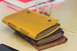 Personalized gift, Refillable midori journal, Leather Cover Journal - £38.97 GBP