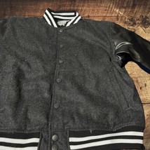 Men’s Black 2XL Padded Wool Blend VARSITY Jacket Letterman - $74.25