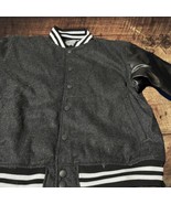 Men’s Black 2XL Padded Wool Blend VARSITY Jacket Letterman - £59.27 GBP