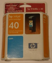 HP Hewlett Packard Inkjet Cartridge HP51640C = 40 Cyan New in Package - £7.43 GBP