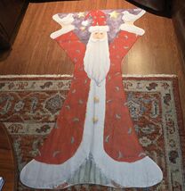 Figural Primitive Santa w/ 2 Doves 2-Sided Flag Toland USA Carol Endres ... - $38.95
