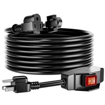 Kasonic 25 Ft Extension Cord With Switch, 14/3 Awg Gauge 1875W 15A 125V Grounded - £41.55 GBP