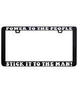 POWER TO THE PEOPLE STICK IT TO THE MAN POLITICAL STATEMENT LICENSE PLAT... - £5.57 GBP
