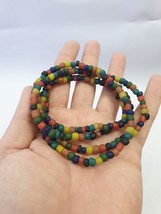 Schöne Vintage Thai Glasperlen Lange Halskette - $20.48