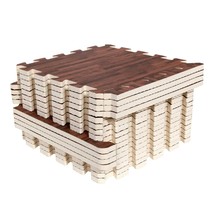 16Pcs Interlocking Printed Wood Grain Eva Foam Mats Protective Floor Tiles Exerc - £43.45 GBP