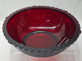 AVON Ruby Red 1876 CAPE COD 8.75&quot; Fruit Vegetable Serving Bowl By Wheato... - $317.74 MXN