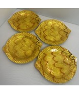 4 Vintage Capiz Shell Fish Shaped Nautical Handpainted Serving Plates 7”... - $16.36