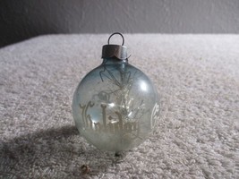 Vintage WWII 2 Era Unsilvered Santa HolidayTinsel Christmas Glass Orname... - £27.25 GBP
