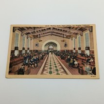 Waiting Room Union Station Los Angeles California Postcard - $3.37