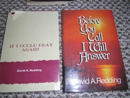 2 David A. Redding HCDJ Books If I Could Pray Again 1965 &amp; Answer 1985 - £16.61 GBP