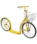 20&quot; Adult  BRIGHT YELLOW KICK SCOOTER  Amish Bike w/ Basket &amp; Brakes USA... - $507.69 CAD