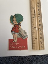 Vintage Valentine To My Valentine Girl bonnet and bucket - $9.50