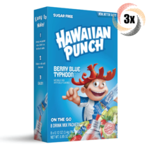 3x Packs Hawaiian Punch Berry Blue Typhoon Drink Mix | 8 Singles Each | .95oz - £9.14 GBP
