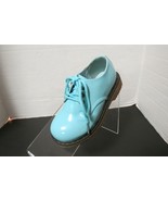 Link Youth Girls Blue Patent Leather Dress Shoes Size 9 Heel Is 1&quot; High - £16.80 GBP