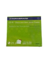 Durabrand CD-R 25 Discs And Slim Jewel Cases Sealed - $7.91
