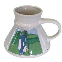 Vintage Golf Mug Curtis Swan Otagiri Wide No Spill Travel Mug 10 oz  Coffee Tea - £18.47 GBP