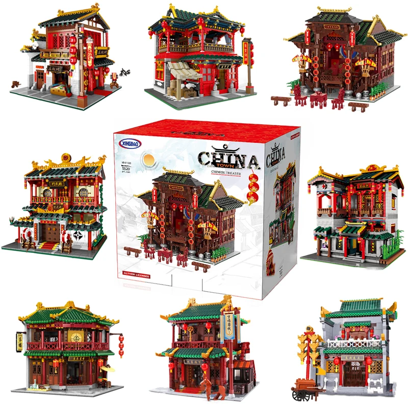 The high-tech China Street Chinatown Series Bricks Toys Ancient Chinese - £78.75 GBP+
