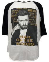Justin Timberlake Man of the Woods 2018 Tour Men&#39;s Black/White T-Shirt S... - $24.75