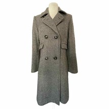 MNG Suit Tweed Long Double Breasted Gray Jacket - £46.97 GBP