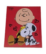 Vintage Peanuts Puzzle Charlie Brown Snoopy Large Pieces 1958 12&quot; x 9&quot; - $19.39