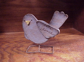 Vintage Metal Blue Bird with LETS DANCE Message, Garden Decoration - £7.19 GBP