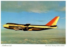 Northwest Orient 747 Airplane Postcard - £6.96 GBP