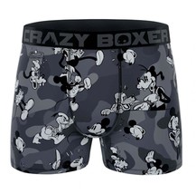 CRAZY BOXER Mickey Mouse Donald Duck Pluto &amp; Friends Grey Black Boxer Br... - £14.38 GBP