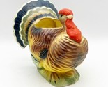 Relpo Turkey Planter Ceramic Thanksgiving 5293 Japan 6&quot; Vintage W Label - £19.97 GBP