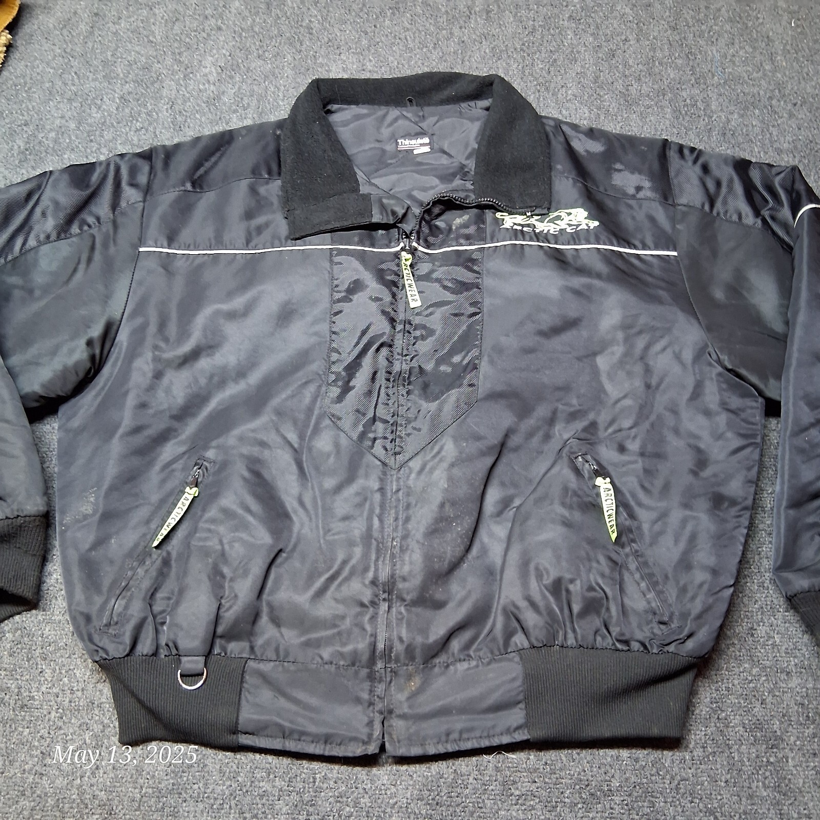 Arctic Cat Jacket Men Size 2XL Black Full Zip Lightweight - $34.22