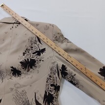 Studio 205 Women's Beige/Brown Front Button Floral Blazer Jacket Size 12 image 8