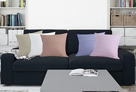 PG COUTURE Cotton Solid Pleated Cushion Cover - Sofa Throw Pillow Case -... - $22.49