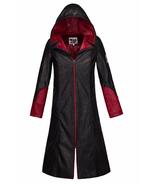 ZYHCOS Adult Black Red Leather Long Trench Coat Hoodie Cosplay Costume (... - $127.39