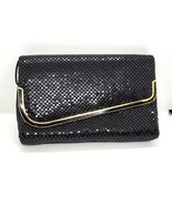 Glam Rock Black Mesh Vintage 80s? Convertible Clutch Handbag W/ Shoulder... - $369.43 MXN