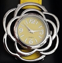 Avon &quot;Full Bloom Flower Watch&quot; Yellow (Quartz Movement, Strap Band) ~ New!!! - £11.77 GBP