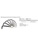 Asahi ARSE110 10-piece SAE Hex Key Wrench set on metal ring | Made in Japan - $257.65 MXN