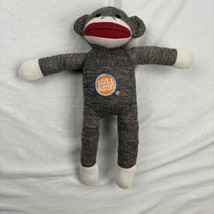 Dave And Busters Stuffed Toy Brown Sock Monkey Branded Medium - £7.75 GBP