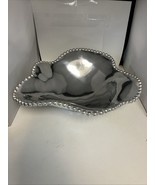 Mariposa Brillante 15” Wave Beaded Statement Bowl Mexico Cast Aluminum 1997 - $1,129.99 MXN