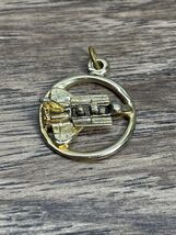 Vintage Downey Gold Tone NASA Space Shuttle Charm Pendant Estate Jewelry... - $19.79
