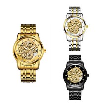 Mechanical Wrist Watch Luxury Men&#39;s Watch Skeleton Automatic Mechanical Steel - £36.54 GBP