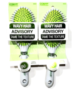 2 Hot Green Chrome White Hair Brush Wavy Hair Advisory Tame Texture - £24.10 GBP