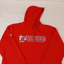 Adidas ROCORI SPARTANS Men's Red Drawstring Pullover Hoodie Sweatshirt Sz Medium image 14
