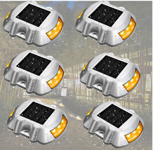 Lot of 6 Solar Driveway Deck Lights LED Gardening Road Path Solar Rechargeable - £37.00 GBP