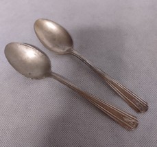 International Silver Avon Soup Spoons 2 Silverplated 1940 - £6.28 GBP