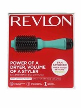 Revlon RVDR5222MNT 1100W Hair Dryer and Volumizer Hot Air Brush - Mint - £22.04 GBP