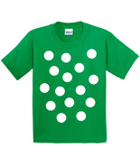 Children&#39;s Spotty Dotty T-Shirt - Green with white spots Tee - £7.80 GBP