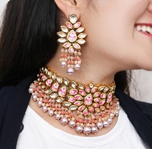 VeroniQ Trends-Designer Choker Necklace set in Kundan,Meenakari,Pearls - £114.21 GBP