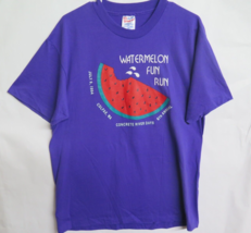 90s VTG Watermelon Fun Run Colfax WA Graphic T Shirt Hanes USA Made Adult Sz L - £28.96 GBP